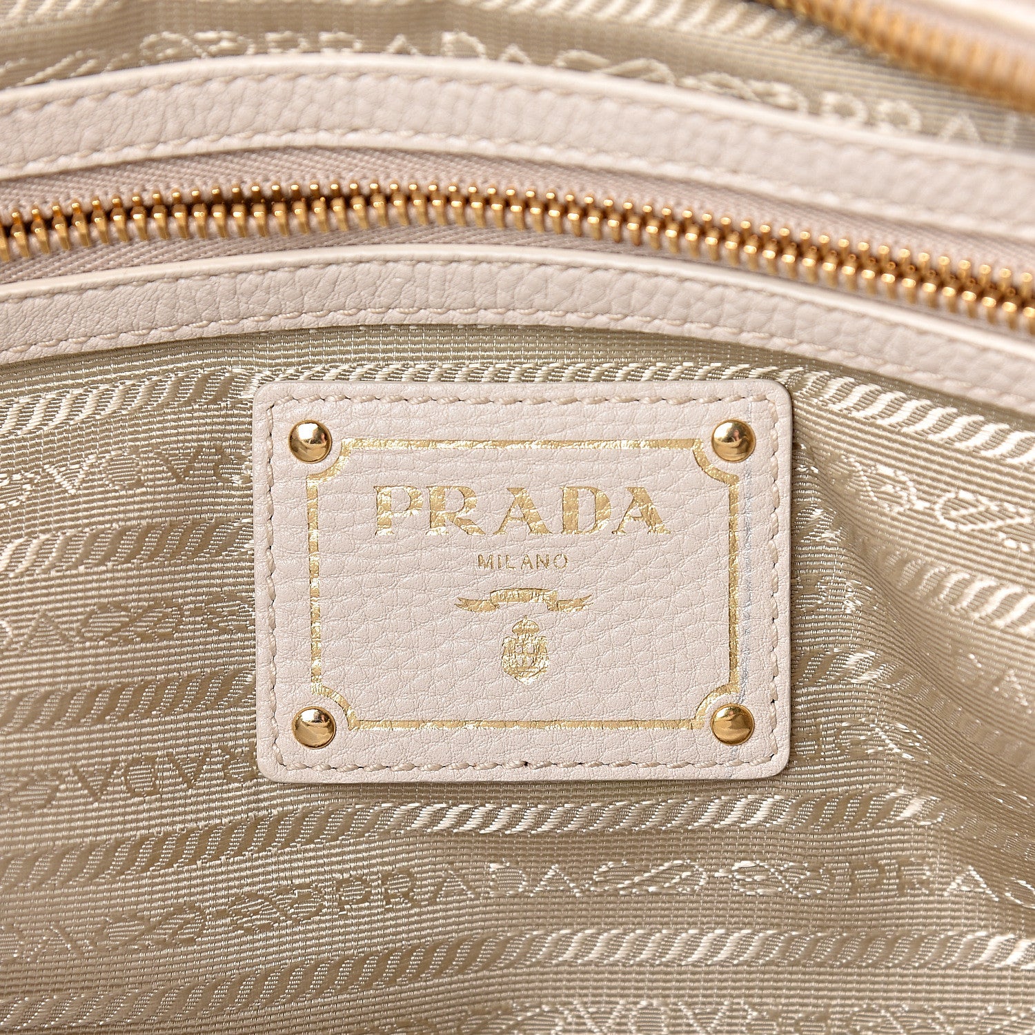Prada Vitello Daino Bauletto Talco 6 of 14