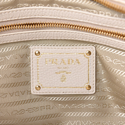 Prada Vitello Daino Bauletto Talco 6 of 14