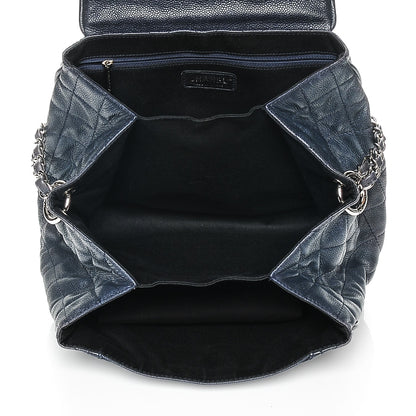 Chanel Caviar Quilted Timeless Accordion Flap Navy Blue 5 of 7
