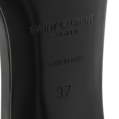 Saint Laurent Patent Calfskin Amber 105 Ankle Strap Sandals 37 Black 7 of 12