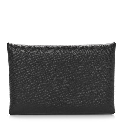 Hermes Epsom Calvi Card Case Black 1 of 9