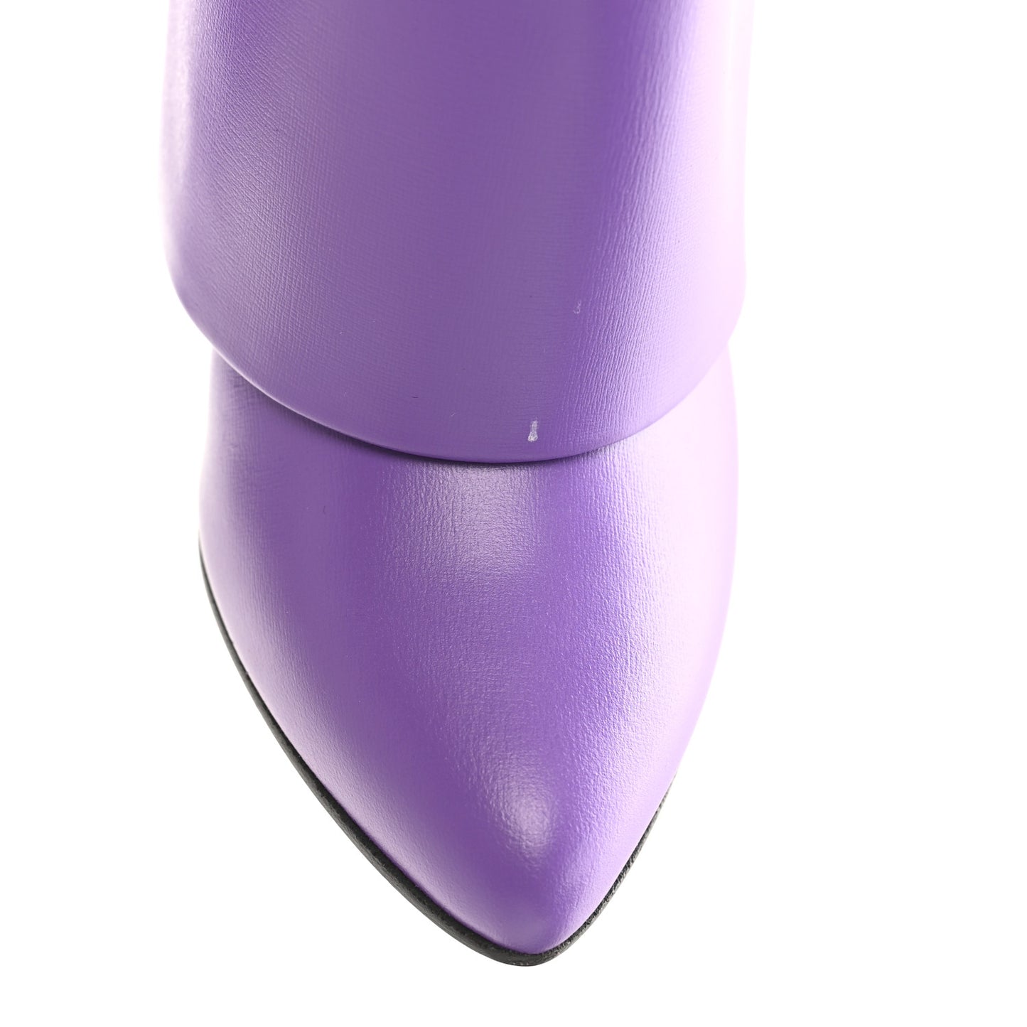 Calfskin Shark Lock Ankle Boots 35 Ultraviolet