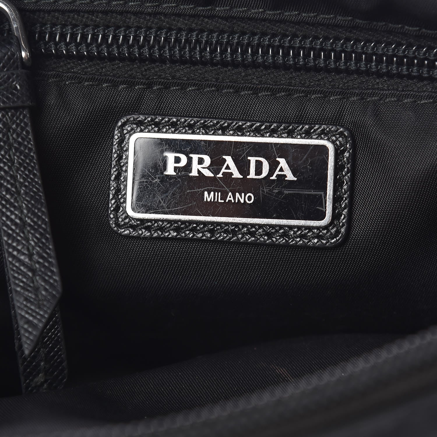 Prada Tessuto Nylon Saffiano Belt Bag Black 6 of 10