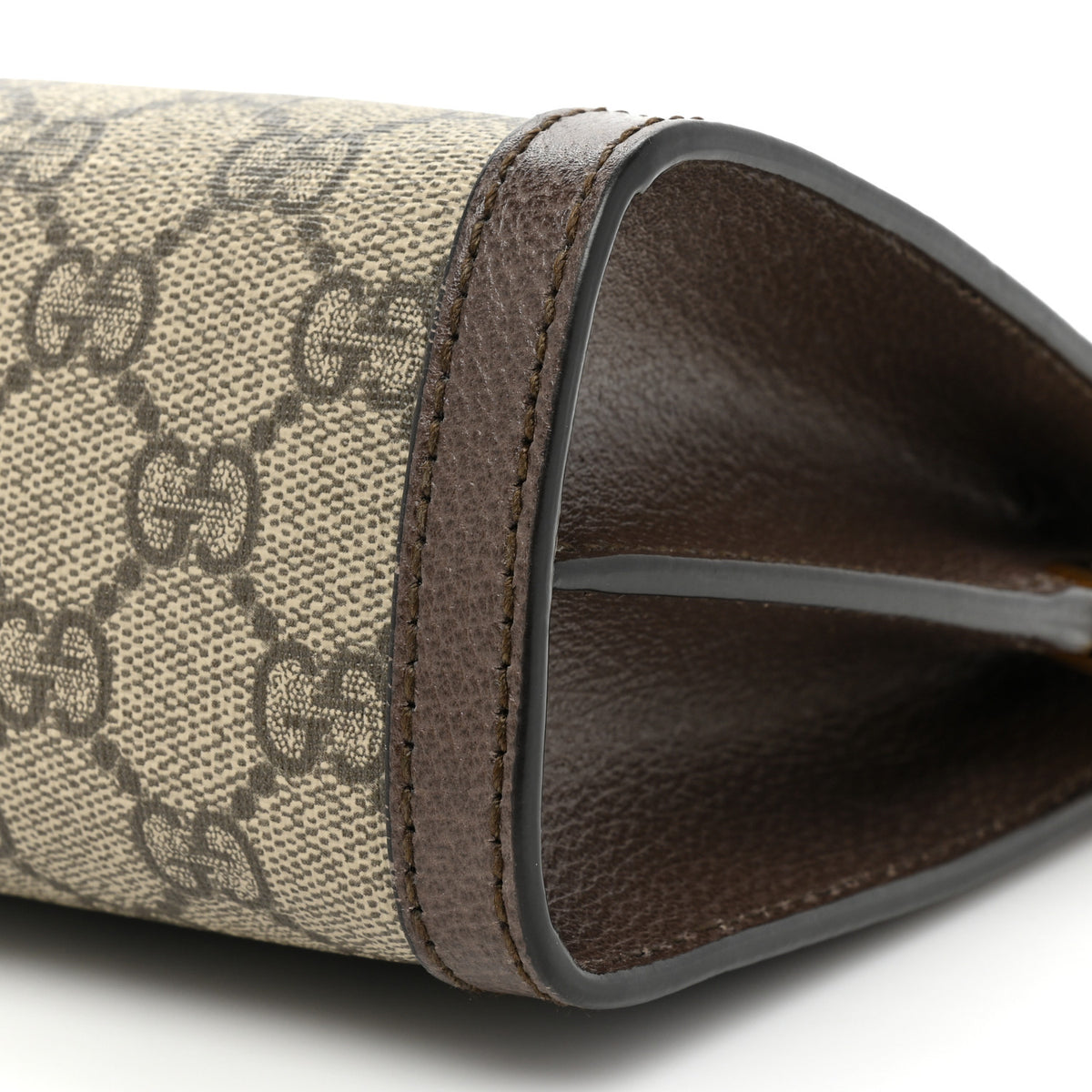 GG Supreme Monogram Web Small Ophidia Chain Shoulder Bag Brown