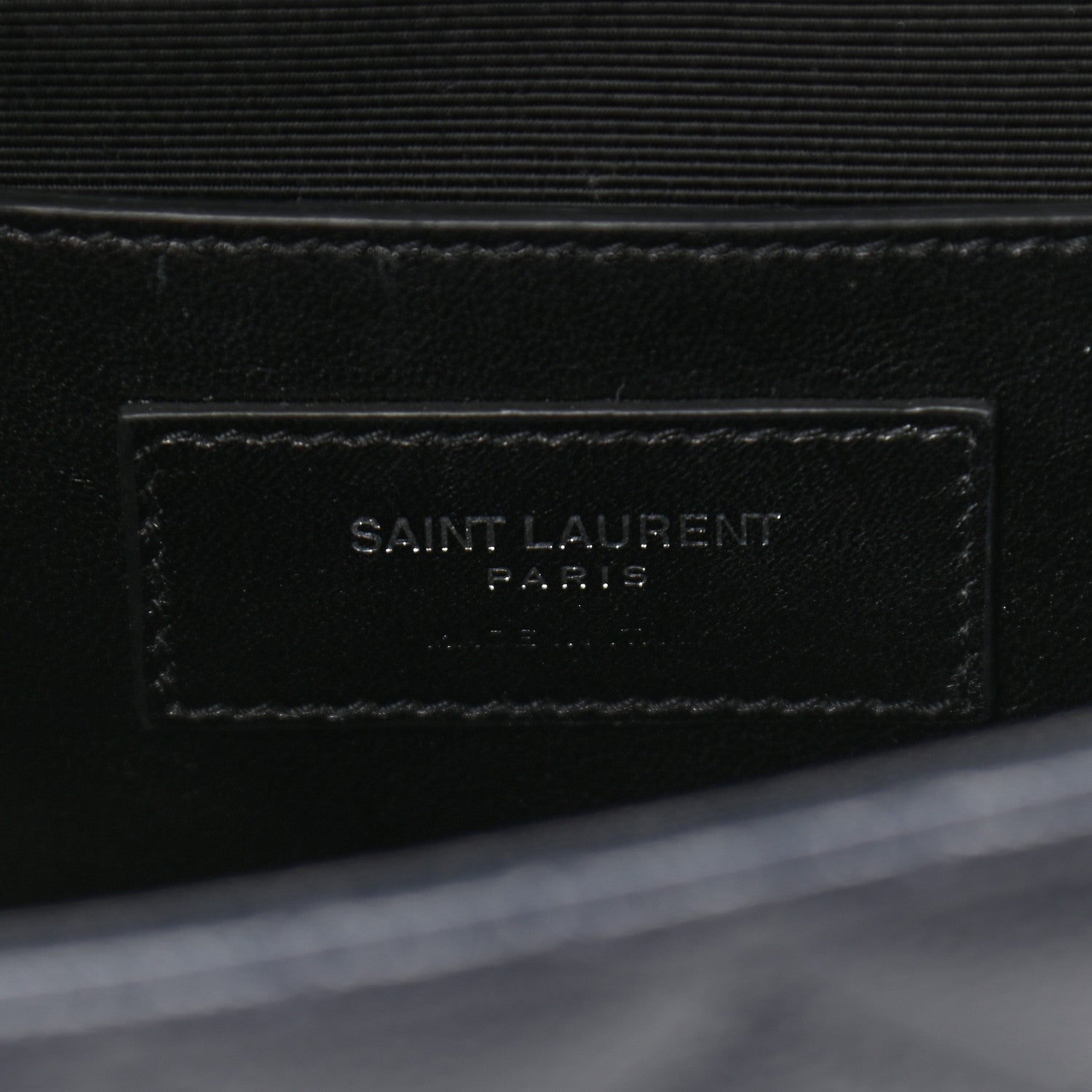 Saint Laurent Grain De Poudre Textured Mixed Matelasse Triquilt Medium Monogram Satchel Deep Marine 5 of 12