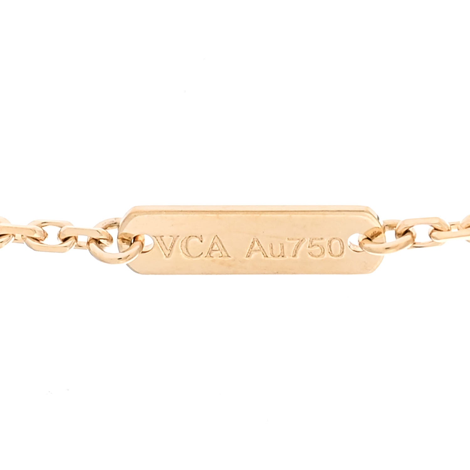 Van Cleef & Arpels 18K Yellow Gold Diamond Yellow Mother of Pearl Vintage Alhambra Pendant Necklace 5 of 6