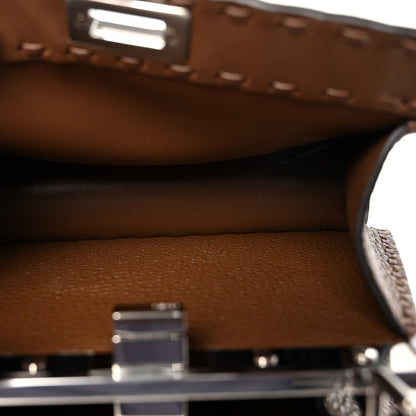 Fendi Cuoio Romano Selleria Petite Peekaboo I SEE U Iconic Satchel Fettuccia 5 of 10