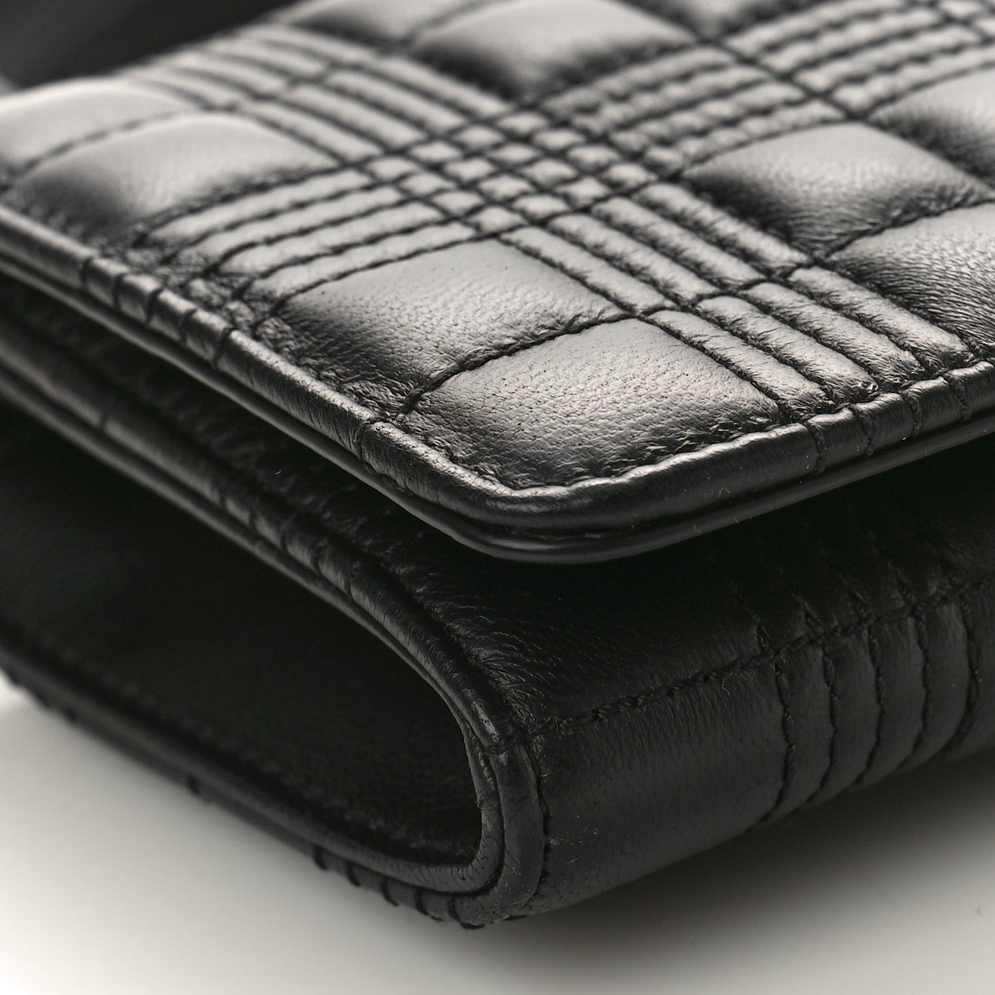 Lambskin Quilted Lola Chain Wallet Black