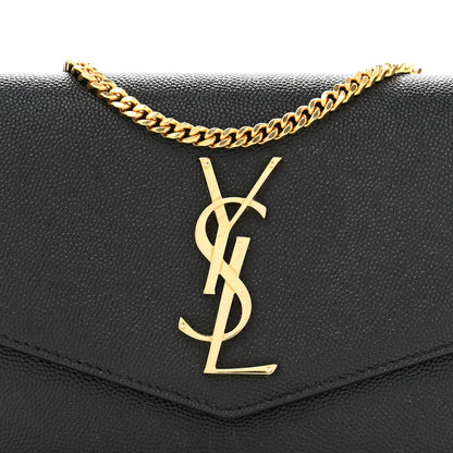 Saint Laurent Grain De Poudre Uptown Chain Wallet Black 8 of 12