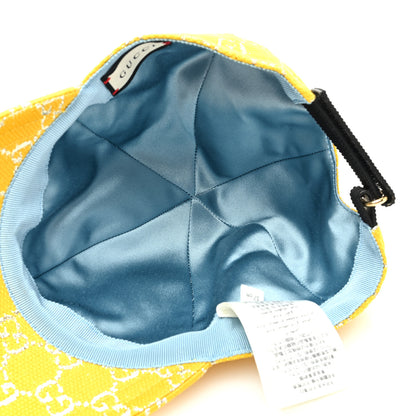 Gucci Canvas Lame GG Monogram Rush Baseball Hat M Yellow Silver 7 of 8