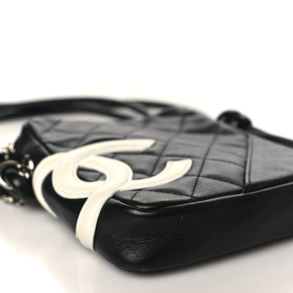 Chanel Calfskin Quilted Small Cambon Messenger Black White 8 of 9