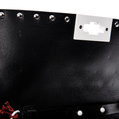 Valentino Garavani Lambskin Free Rockstud Spike Wallet On Chain Black 7 of 7