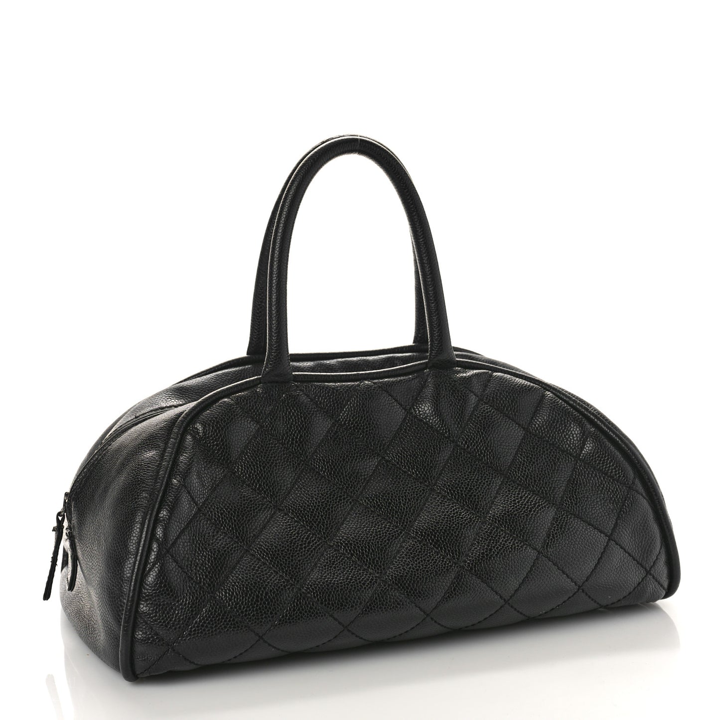 Caviar Quilted Small Bowler Black