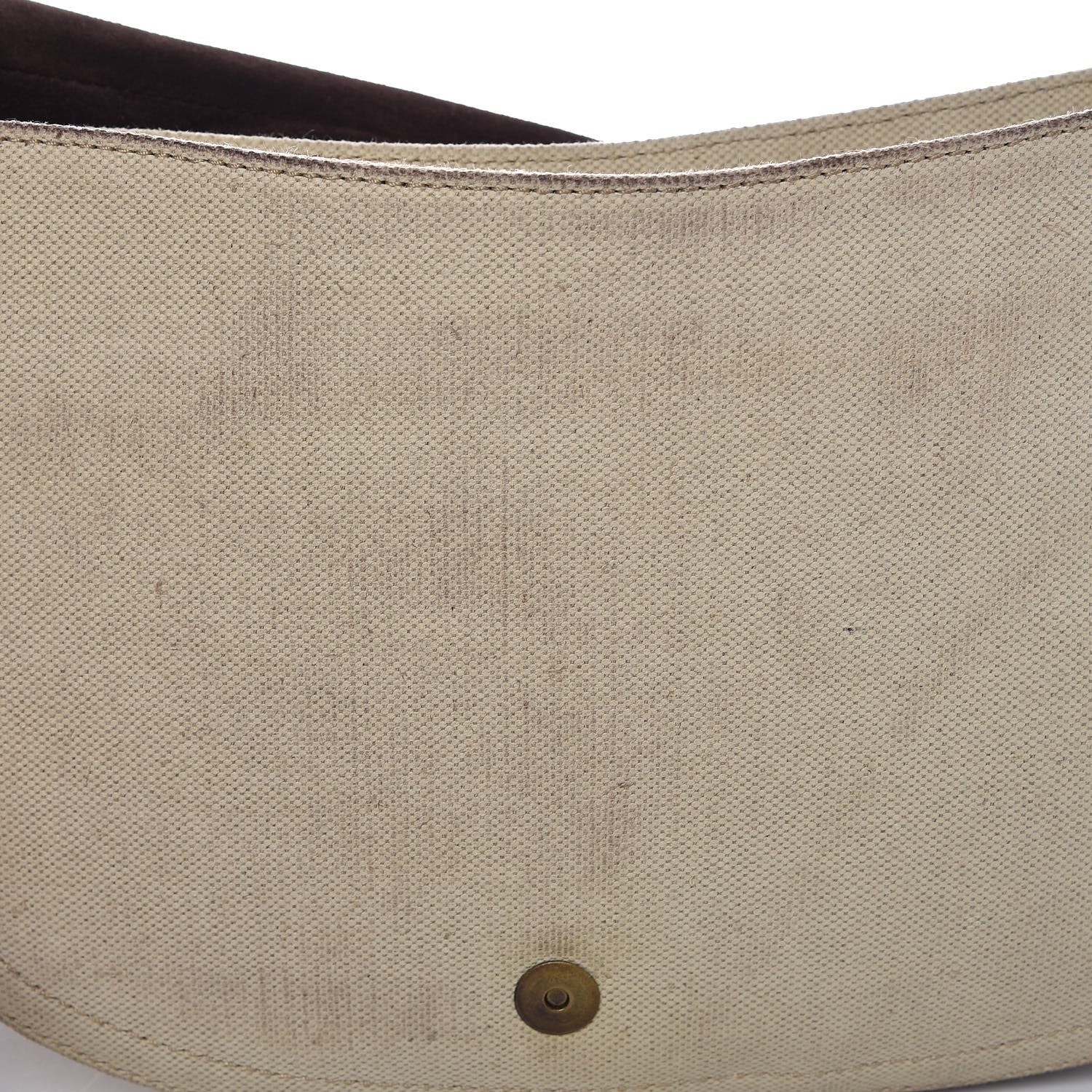 Christian Dior Calfskin Canvas Double Saddle Bag Beige 10 of 11