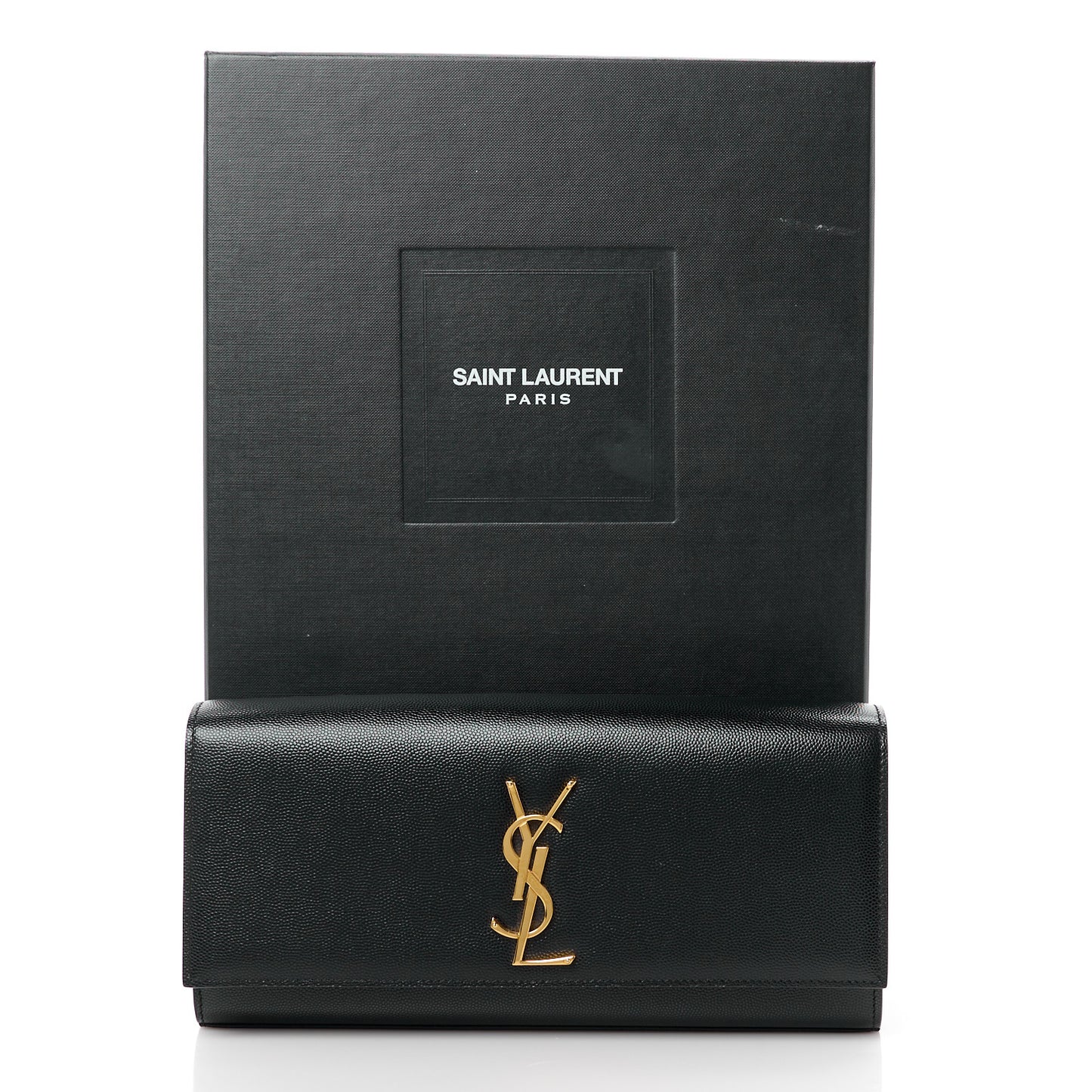 Grain De Poudre Monogram Cassandre Clutch Black