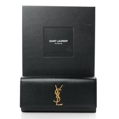 Saint Laurent Grain De Poudre Monogram Cassandre Clutch Black 12 of 12