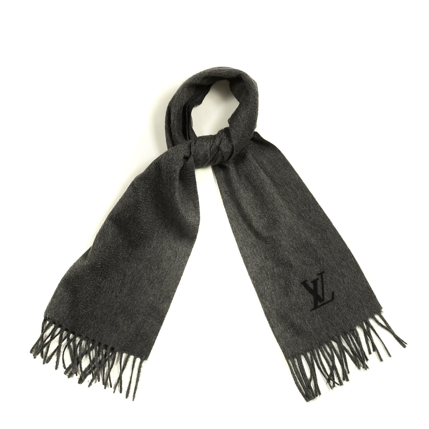 Louis Vuitton Cashmere Jhelam Muffler Scarf Grey 1 of 4