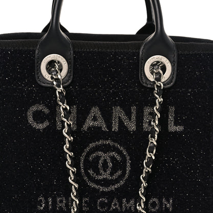 Chanel Lurex Canvas Mini Deauville Tote Black 8 of 10