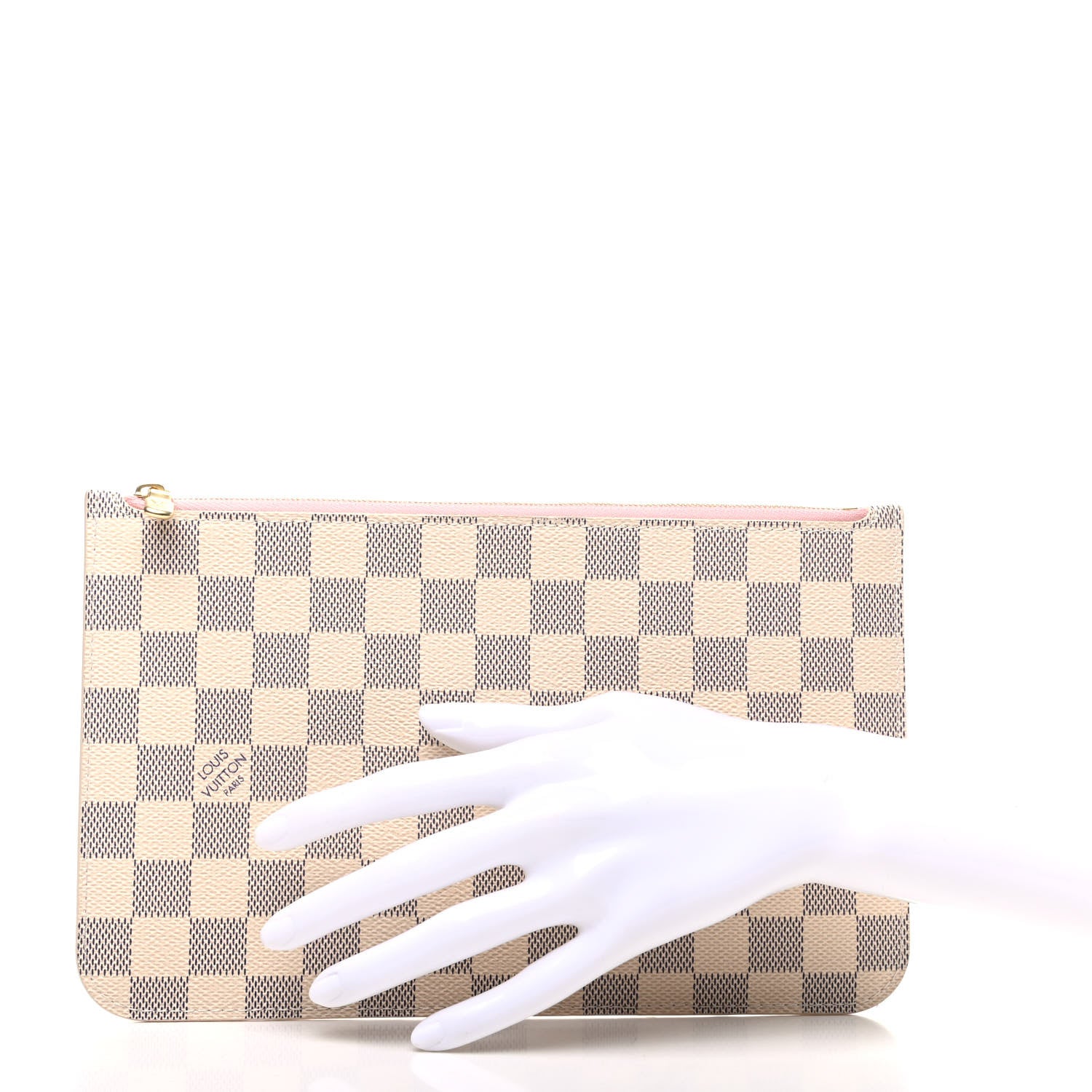 Louis Vuitton Damier Azur Neverfull MM GM Pochette Rose Ballerine 2 of 6