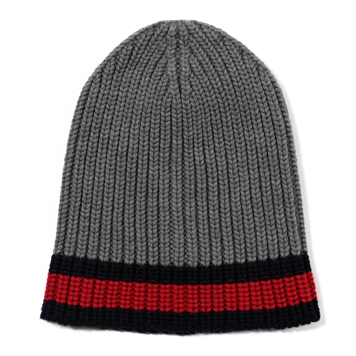 Gucci Wool Web Beanie Hat M Grey 1 of 3