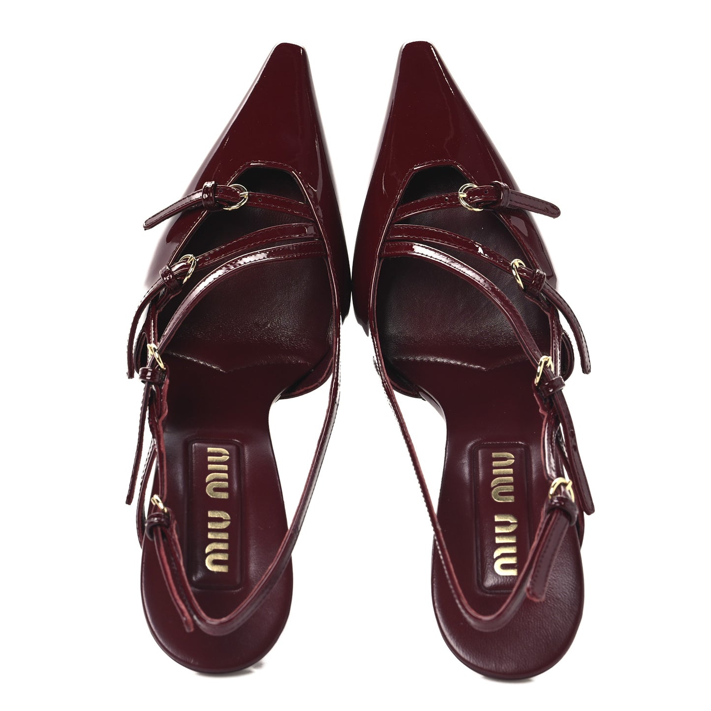 Vernice Buckle Slingback Pumps 37.5 Porpora
