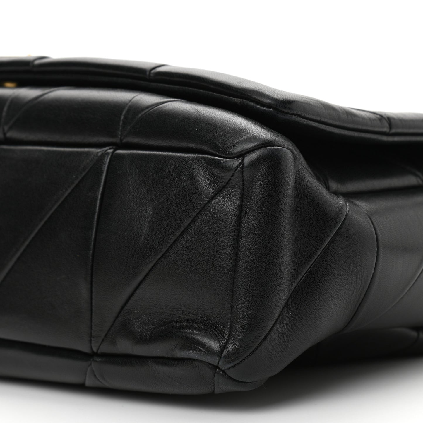 Lambskin Patchwork Monogram Large Jamie Black