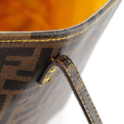 Fendi Zucca Spalmati Medium Roll Tote Tobacco Giallo 14 of 16