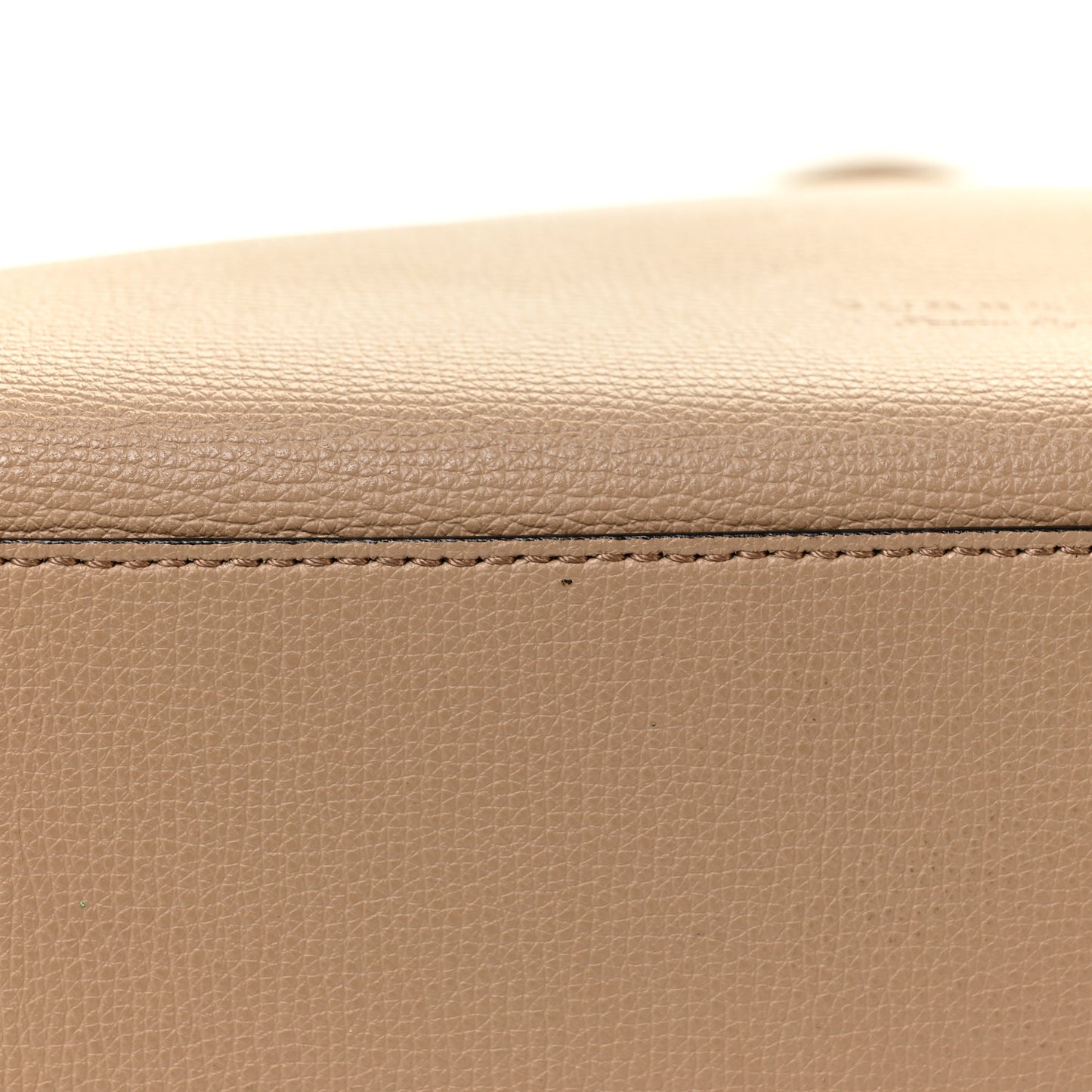 Grainy Calfskin Haymarket Check Medium Reversible Tote Camel
