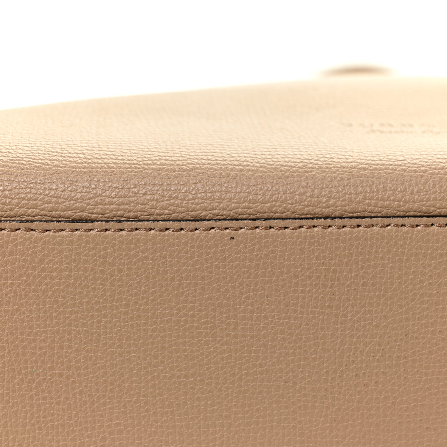 Burberry Grainy Calfskin Haymarket Check Medium Reversible Tote Camel 17 of 24