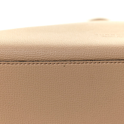 Burberry Grainy Calfskin Haymarket Check Medium Reversible Tote Camel 17 of 24