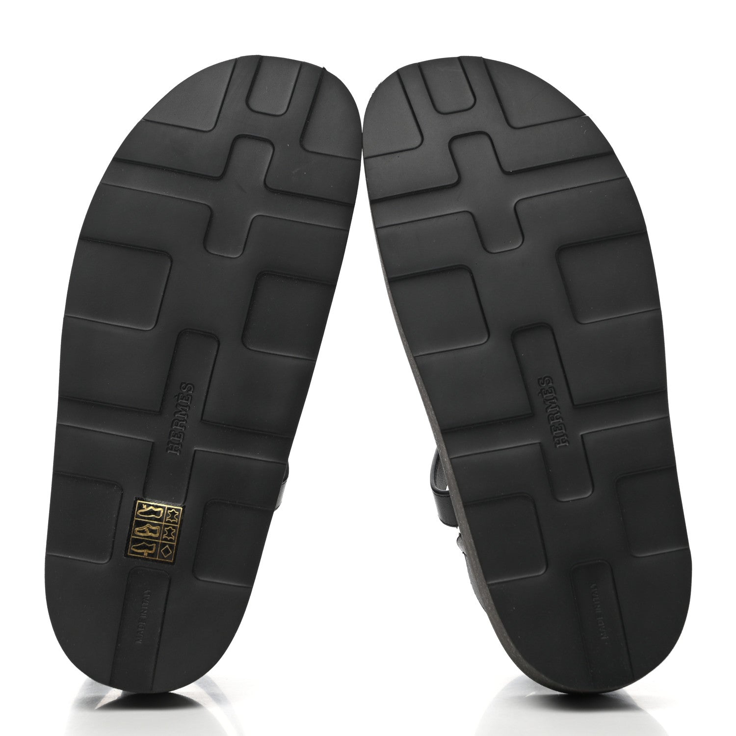 Hermes Calfskin Womens Enid Sandals 38 Black 5 of 10