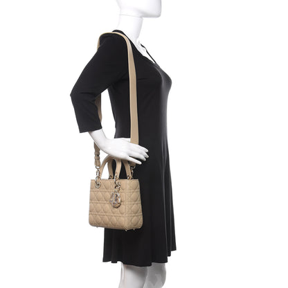 Christian Dior Lambskin Cannage Small My ABCDior Lady Dior Beige 2 of 11
