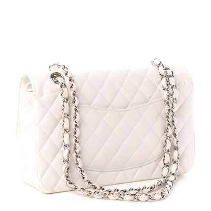 Chanel Caviar Quilted Medium Double Flap White 3 of 10