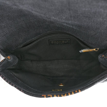 Chanel Denim Quilted Denim Mood Large Flap Black Multicolor 5 of 11