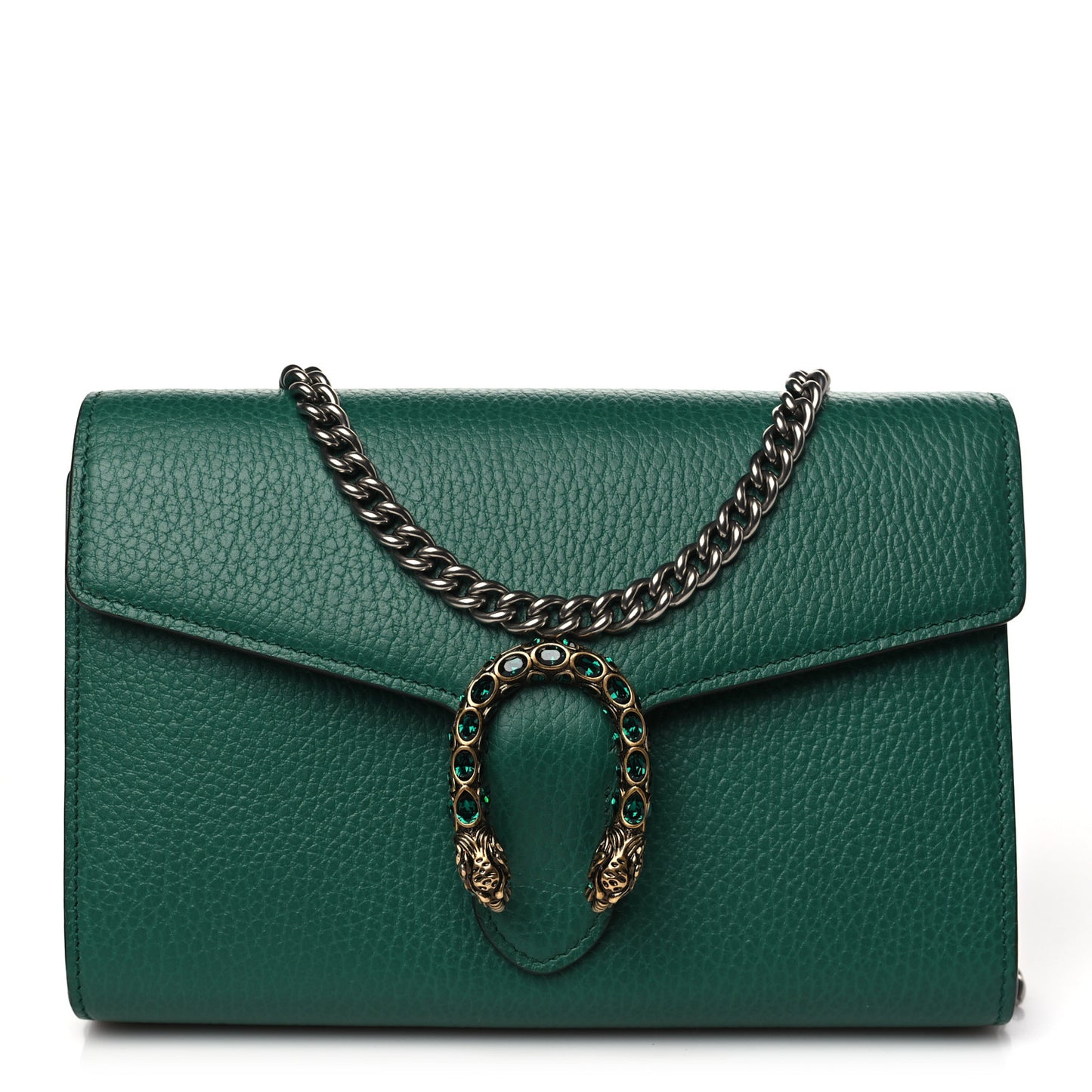 Calfskin Mini Dionysus Chain Wallet Emerald