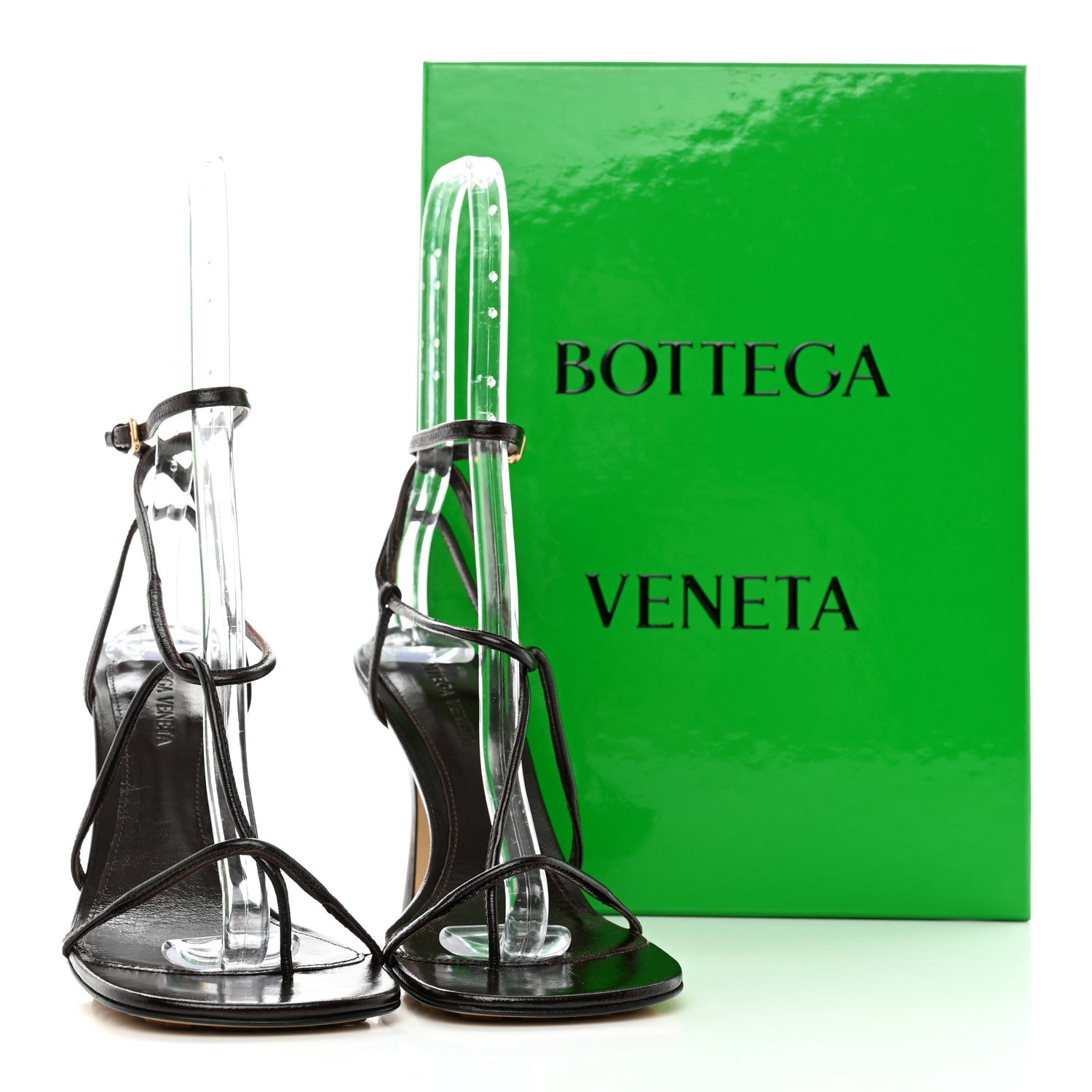Bottega Veneta Crush Calfskin The Line 90mm Sandals 38 Chocolate Spread 11 of 11