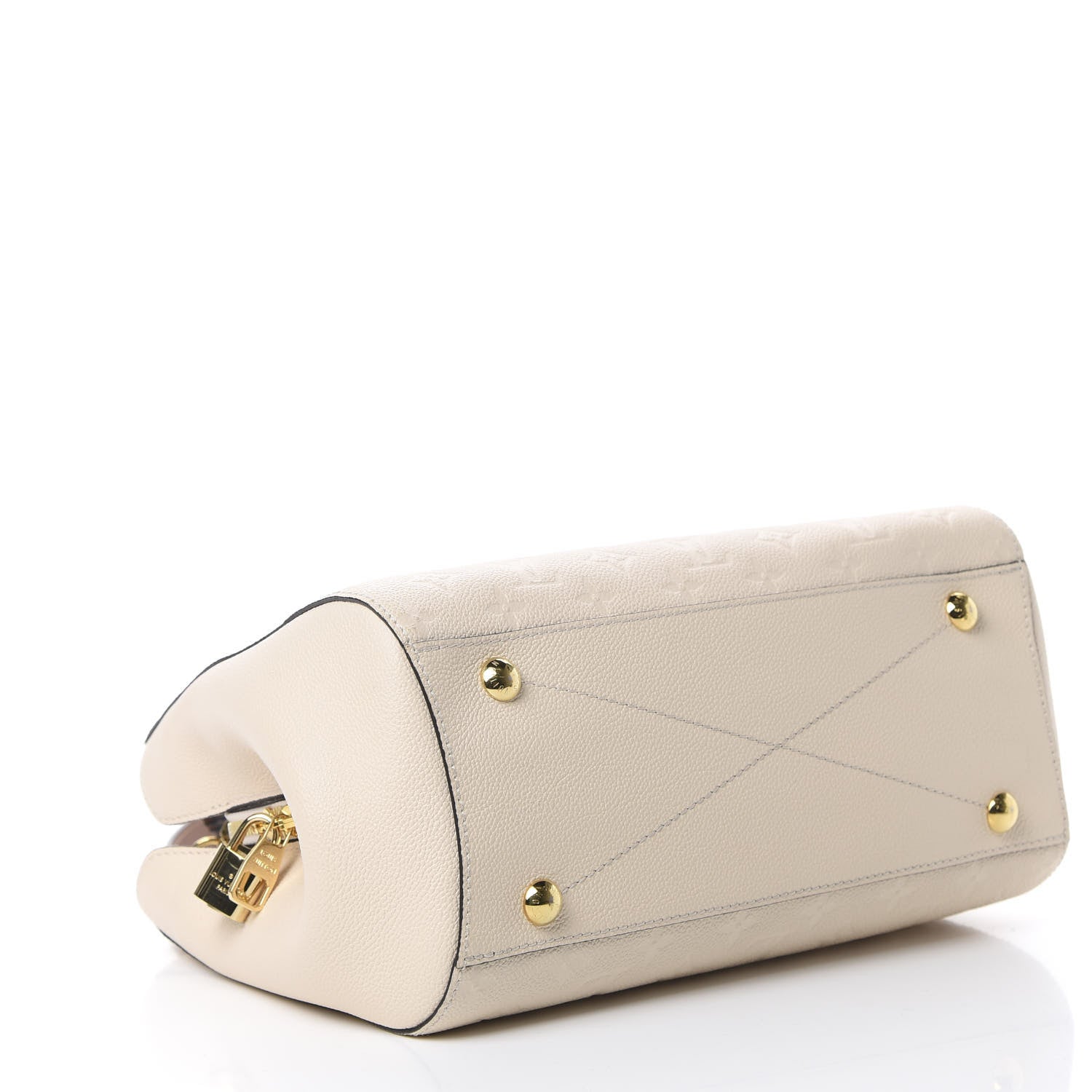 Louis Vuitton Empreinte Braided Montaigne MM Creme Beige Caramel 3 of 9