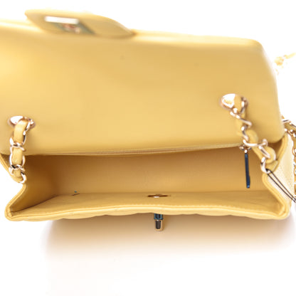 Chanel Lambskin Quilted Mini Rectangular Flap Yellow 5 of 16