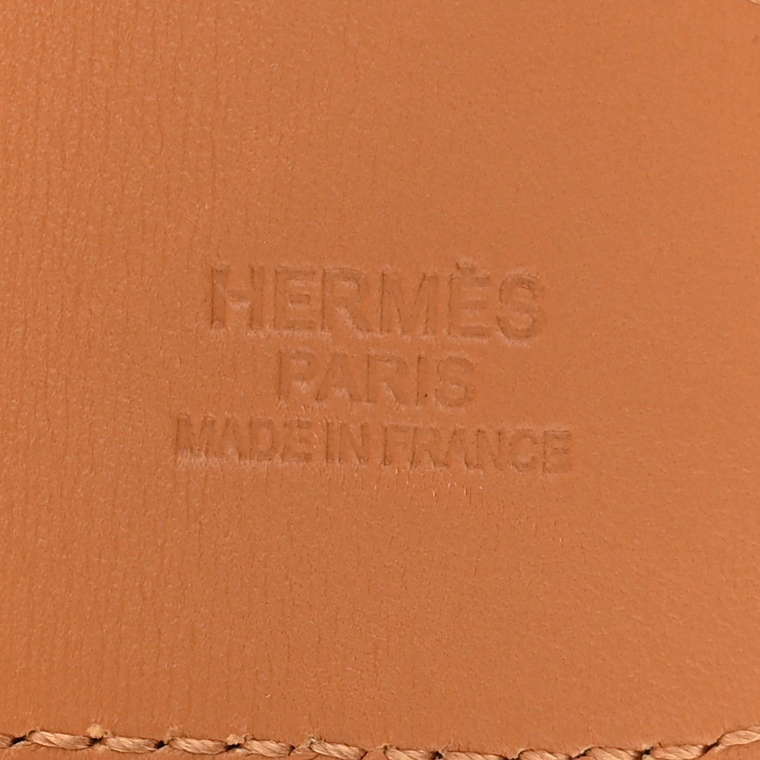 Hermes Taurillon Clemence Etriviere Belt 85 34 Orange 3 of 8
