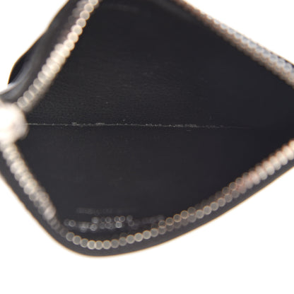 Saint Laurent Calfskin Moujik Patch Fragments Zip Pouch Card Holder Black 5 of 9