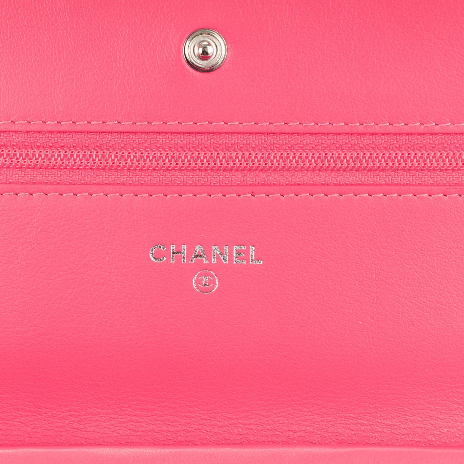 Chanel Patent Quilted Wallet On Chain WOC Pink 7 of 10