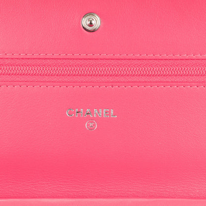 Chanel Patent Quilted Wallet On Chain WOC Pink 7 of 10