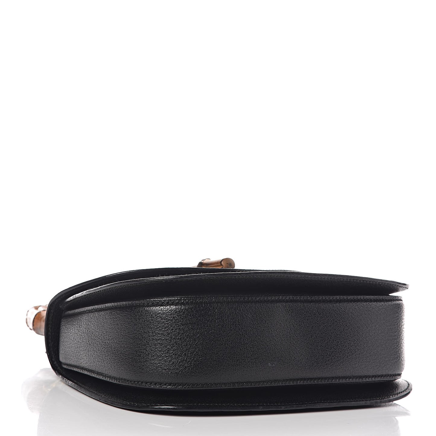 Calfskin Bamboo Top Handle Bag Black