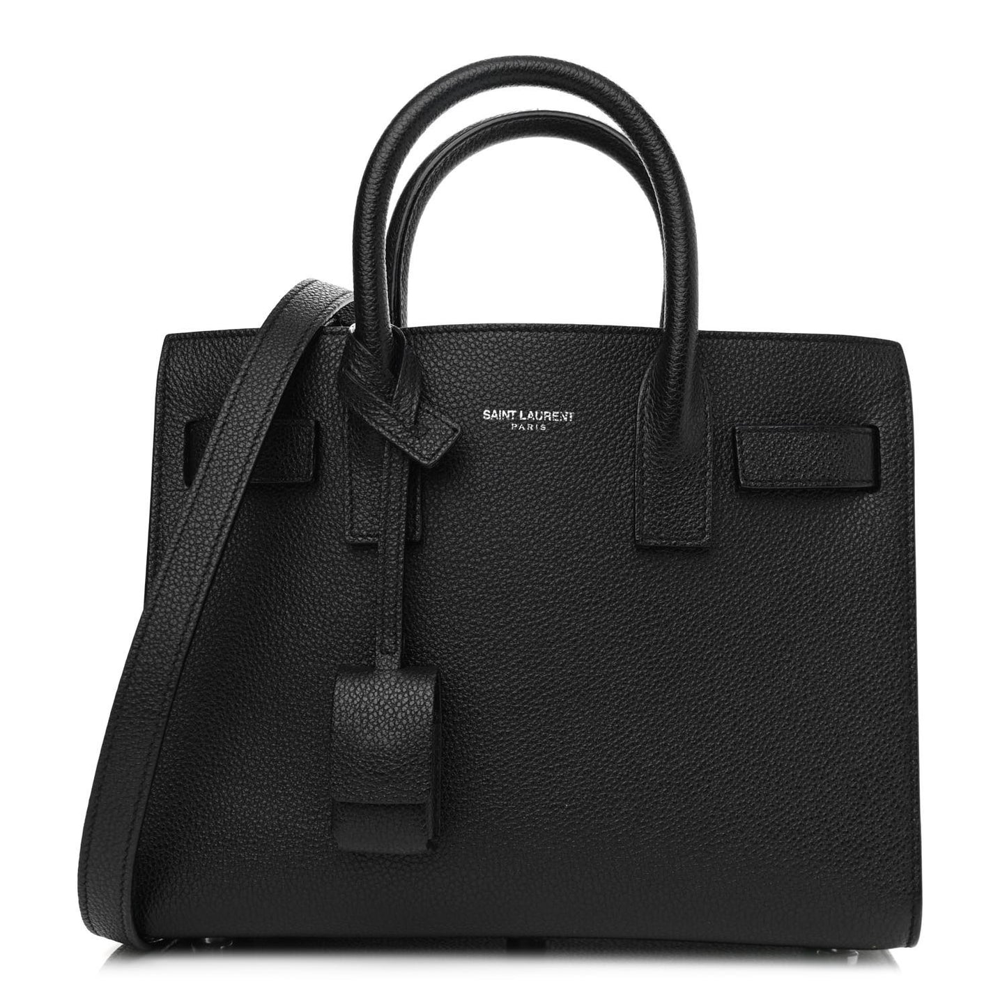 Grained Calfskin Nano Sac De Jour Black