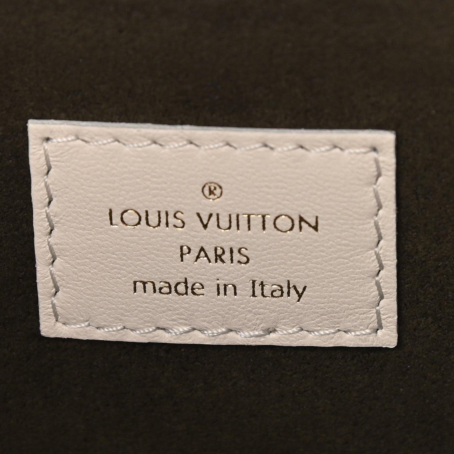 Lambskin Embossed Monogram Coussin PM Cream