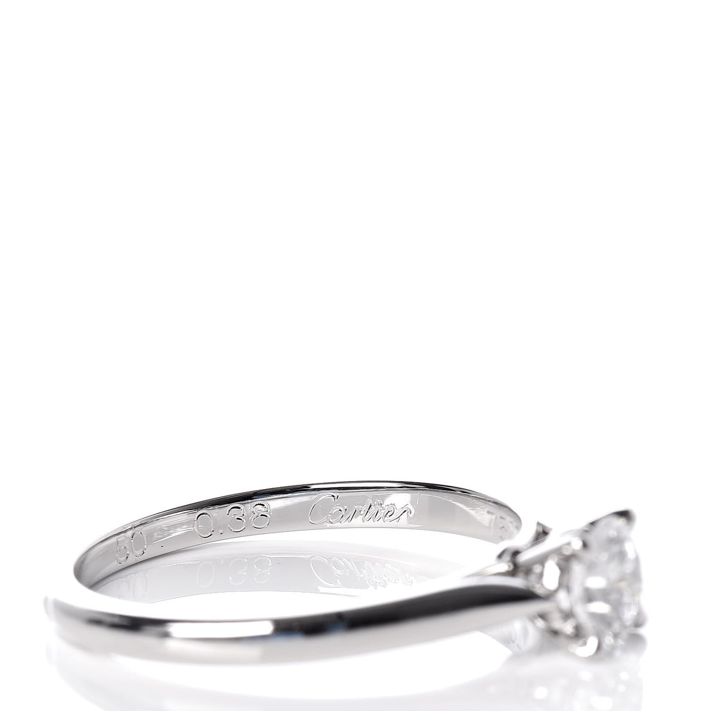 Platinum Diamond .38ct Solitaire 1895 Engagement Ring 50 5.25
