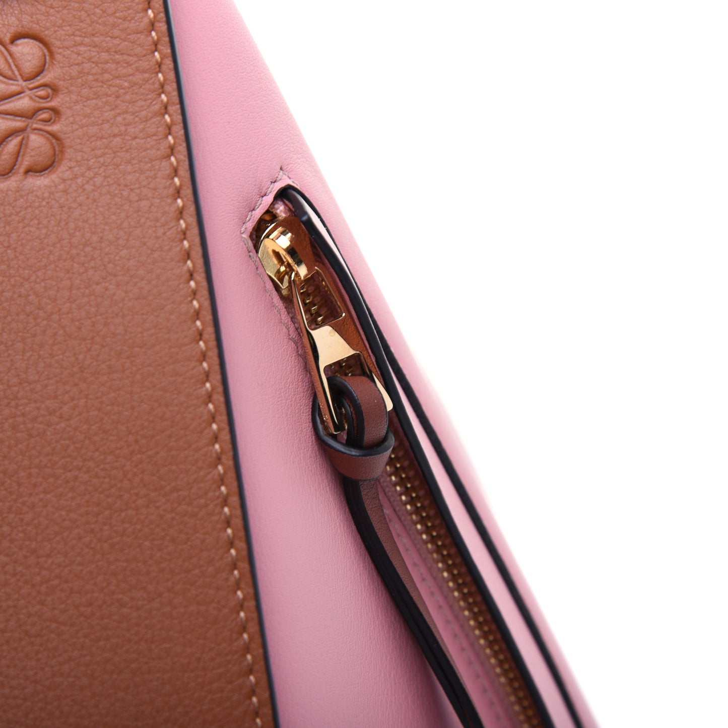 Calfskin Small Hammock Shoulder Bag Tan Pink Tan