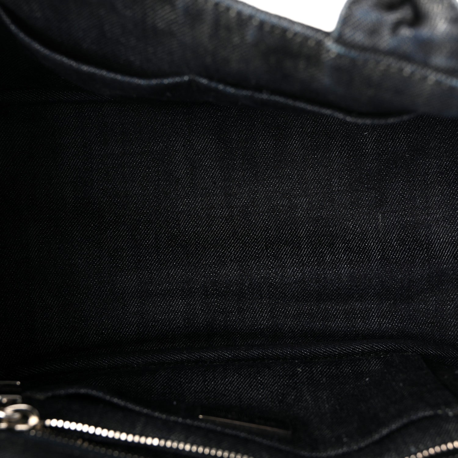 Prada Canapa Denim Crystal Rivet Studded Tote Avio 5 of 9