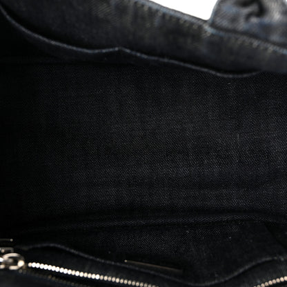 Prada Canapa Denim Crystal Rivet Studded Tote Avio 5 of 9
