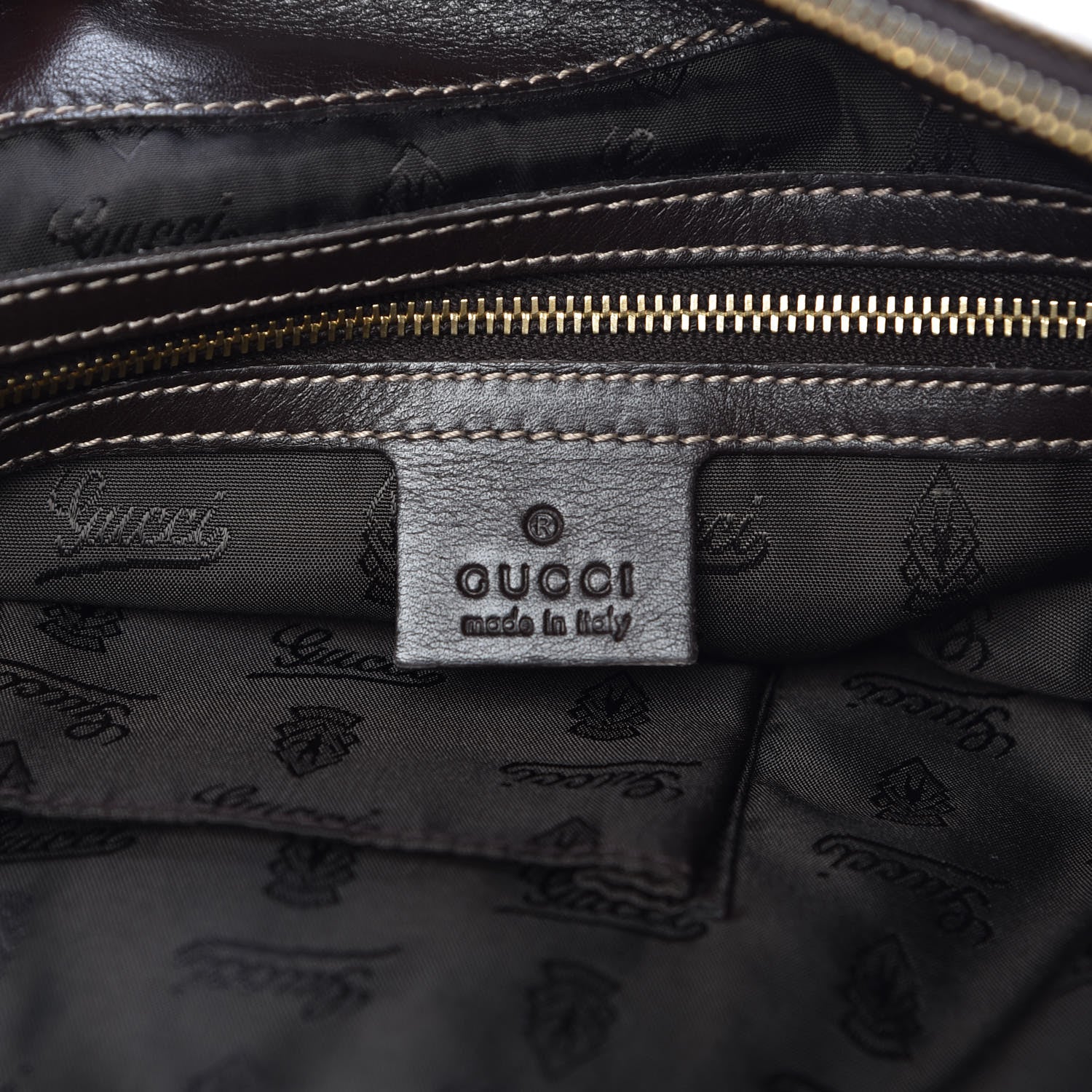 Gucci Crystal Monogram Large Hysteria Clutch Brown 6 of 9